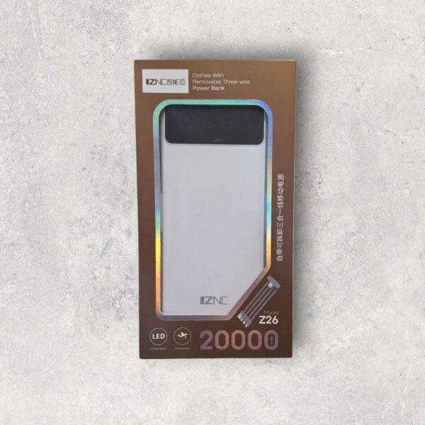 ⁦باور بانك IZNC Z26 بسعة 20000⁩ - الصورة ⁦4⁩