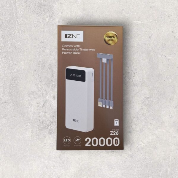 ⁦باور بانك IZNC Z26 بسعة 20000⁩ - الصورة ⁦2⁩